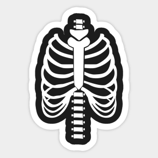 Skeleton Halloween Costume Sticker